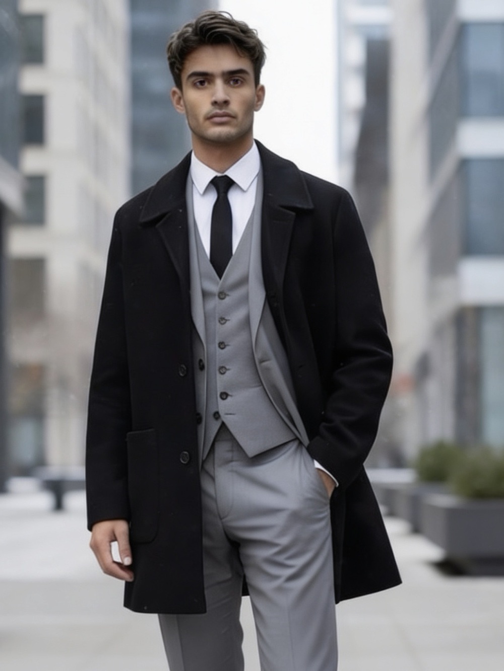 Baracuta Men’s Premium L Overcoat Wool Nylon Recycled Cashmere Made in Bulgaria